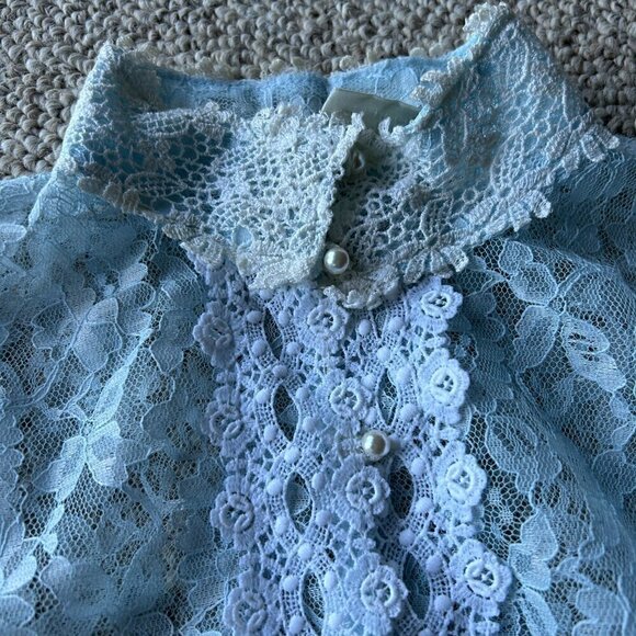 Gunne Sax Gold Label XS VNT Lace Blouse Victorian Prairie Cottagecore Romantic - Picture 7 of 11